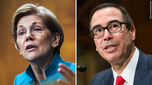 Elizabeth Warren and Steven Mnuchin go at it over breaking up big banks